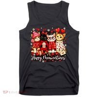Happy Meowentines Cute Valentine Cat Lovers Tank Top thumb 0
