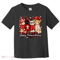 Happy Meowentines Cute Valentine Cat Lovers Toddler T-Shirt thumb 0