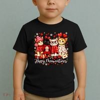 Happy Meowentines Cute Valentine Cat Lovers Toddler T-Shirt thumb 2