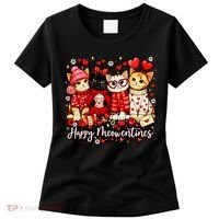 Happy Meowentines Cute Valentine Cat Lovers Women's T-Shirt thumb 0
