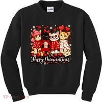 Happy Meowentines Cute Valentine Cat Lovers Kids Sweatshirt thumb 0