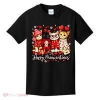 Happy Meowentines Cute Valentine Cat Lovers Kids T-Shirt thumb 0