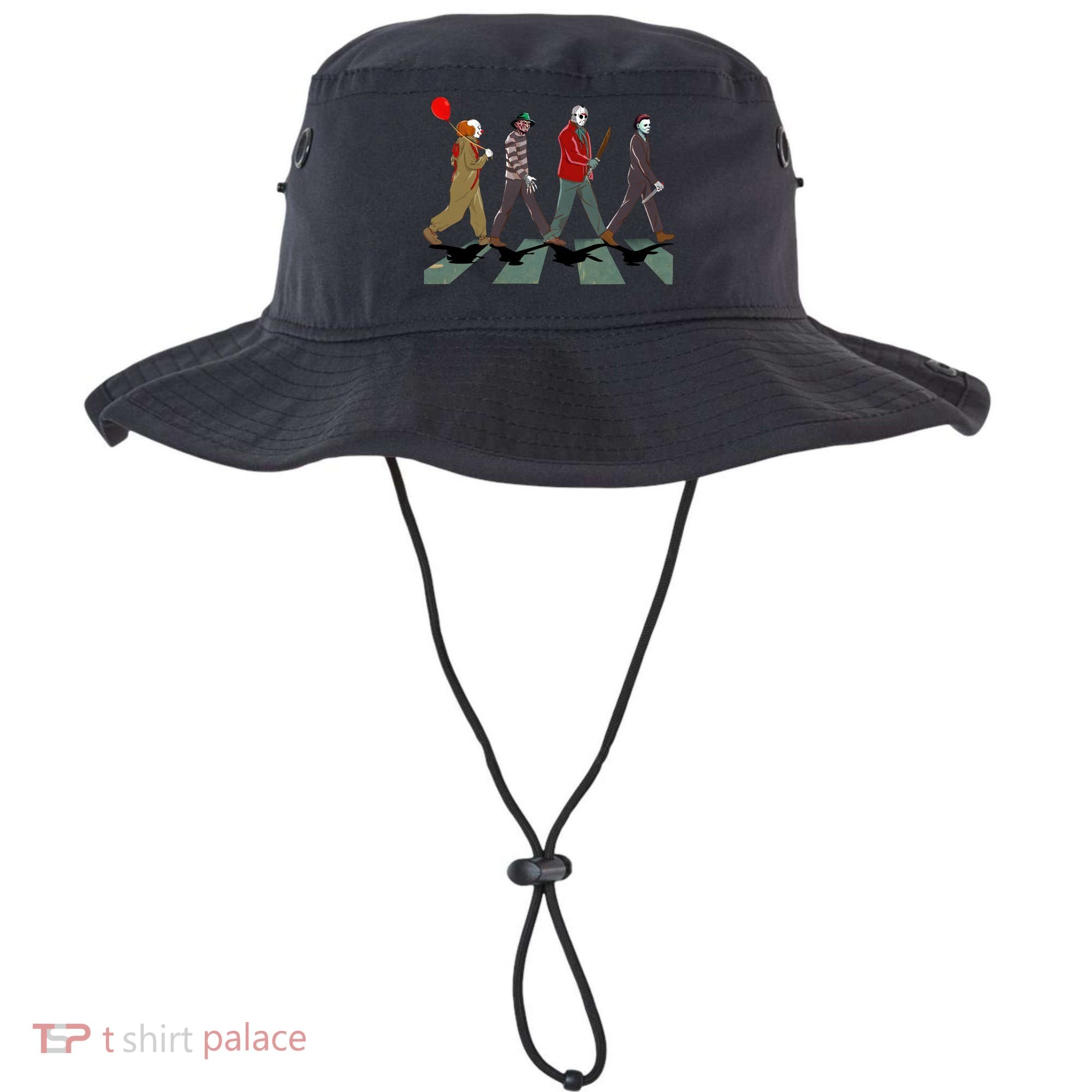 Horror Movie Characters Walking Road Friends Halloween Pennywise Bucket Hat