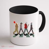 Horror Movie Characters Walking Road Friends Halloween Pennywise Coffee Mug thumb 1