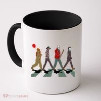 Horror Movie Characters Walking Road Friends Halloween Pennywise Coffee Mug thumb 0