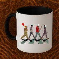 Horror Movie Characters Walking Road Friends Halloween Pennywise Coffee Mug thumb 2