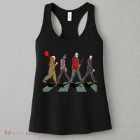 Horror Movie Characters Walking Road Friends Halloween Pennywise Women's Tank Top thumb 3