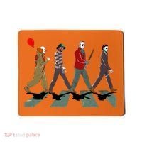 Horror Movie Characters Walking Road Friends Halloween Pennywise Mousepad thumb 0
