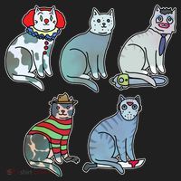 Horror Movie Cats Beanie thumb 2