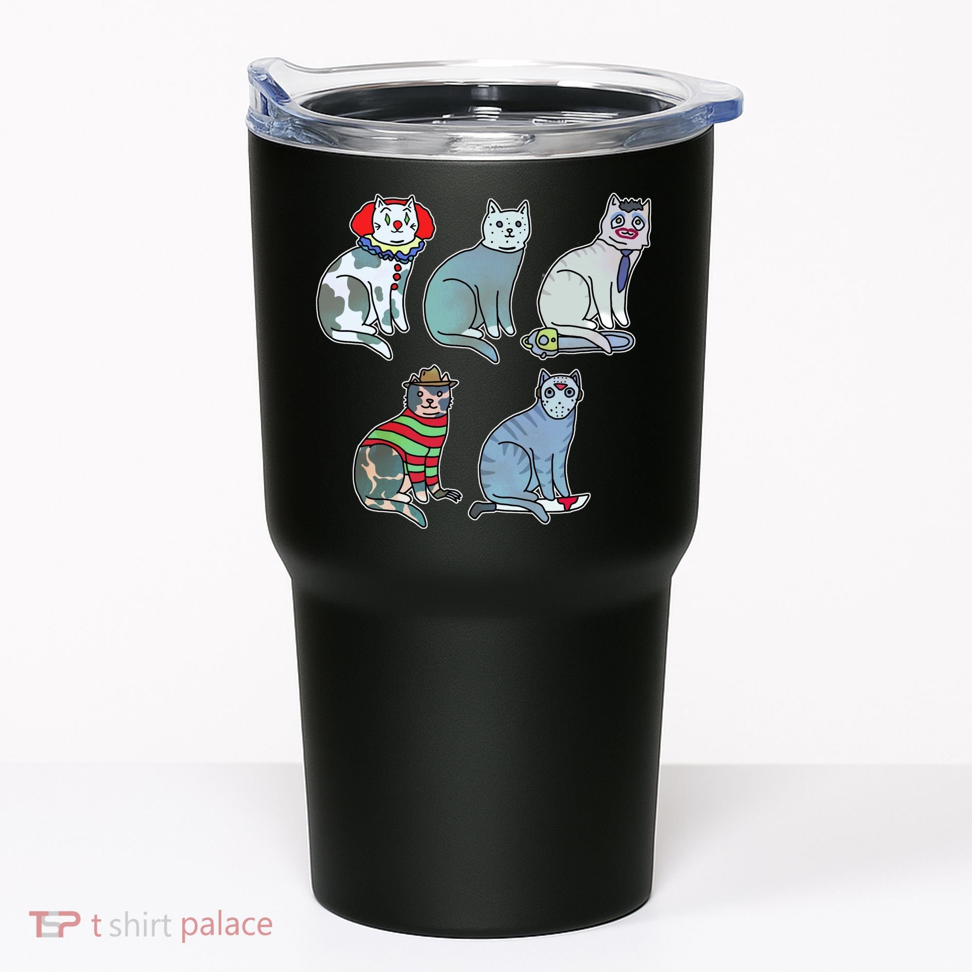 Horror Movie Cats Tumbler