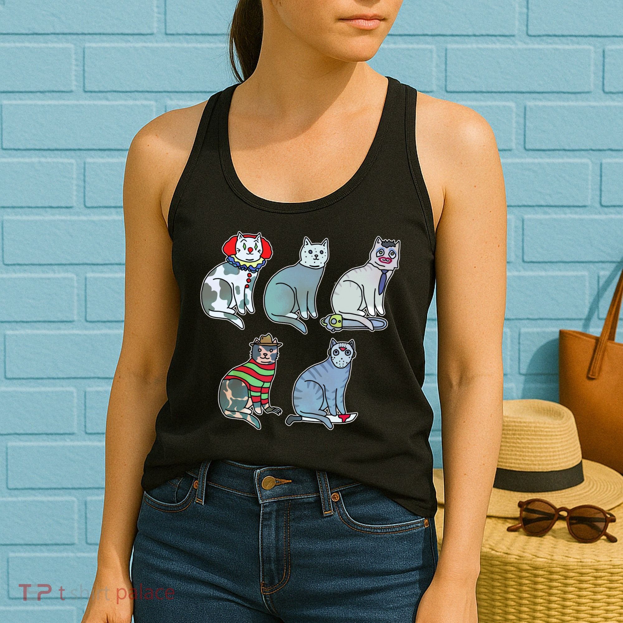 Horror Movie Cats Women's Tank Top