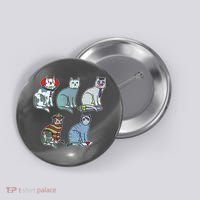 Horror Movie Cats Button thumb 0