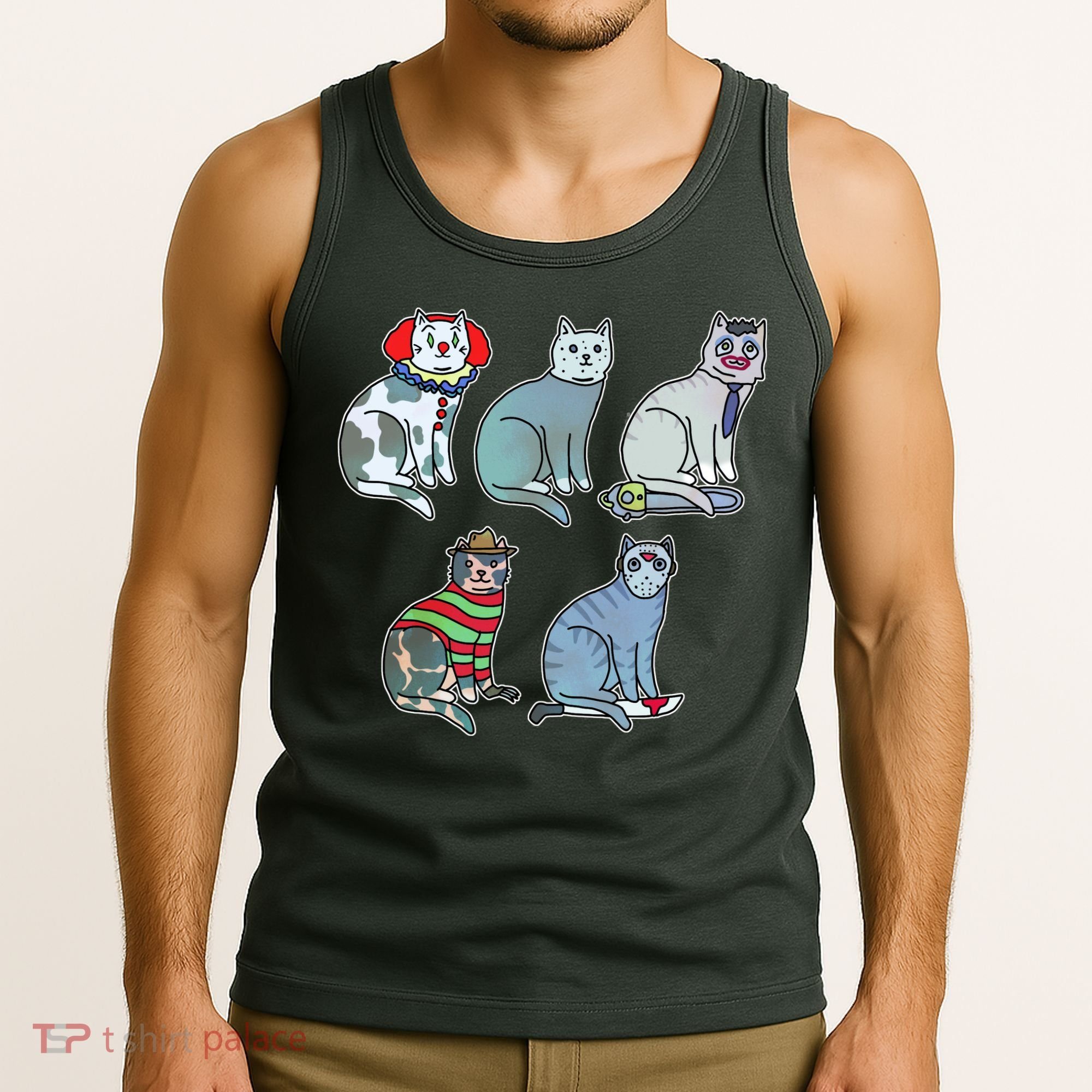 Horror Movie Cats Tank Top