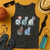 Horror Movie Cats Tank Top thumb 4