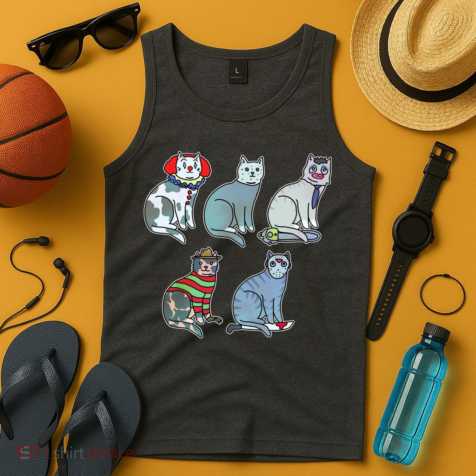 Horror Movie Cats Tank Top