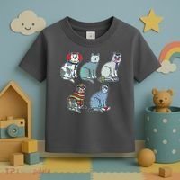 Horror Movie Cats Toddler T-Shirt thumb 3