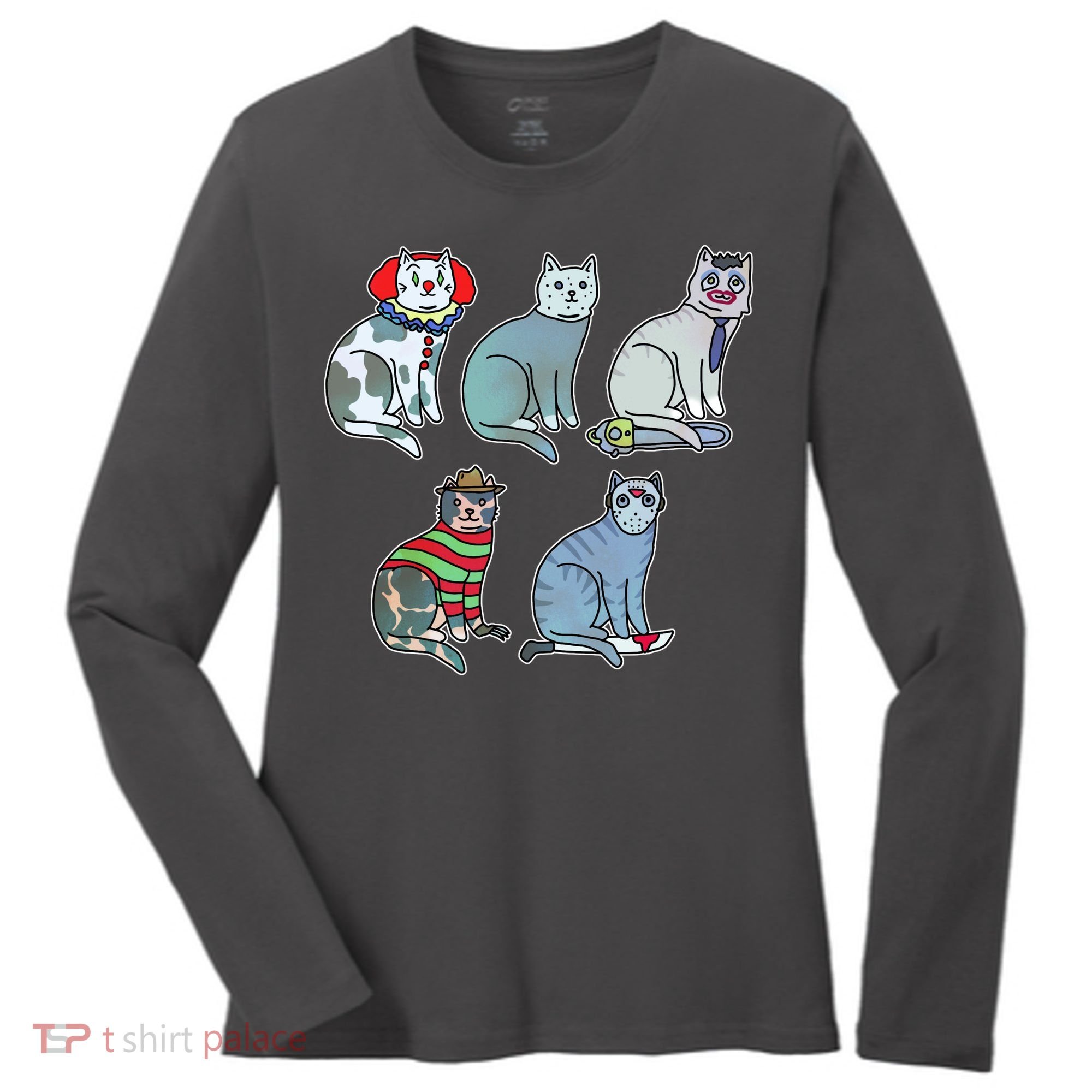 Horror Movie Cats Women's Long Sleeve Shirt
