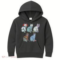 Horror Movie Cats Kids Hoodie thumb 0
