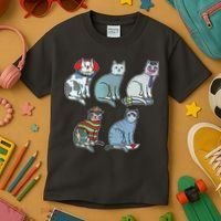Horror Movie Cats Kids T-Shirt thumb 3