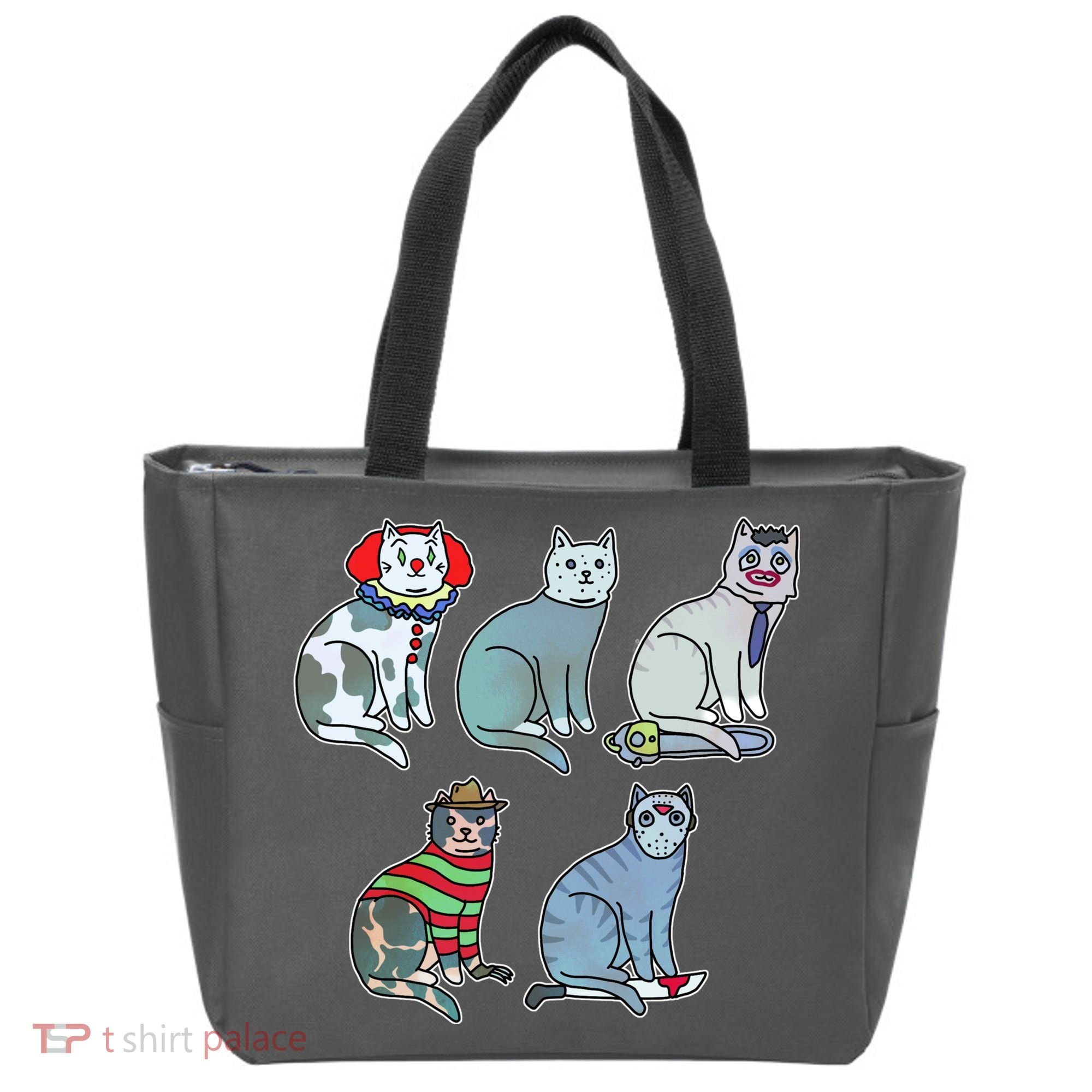 Horror Movie Cats Tote Bag