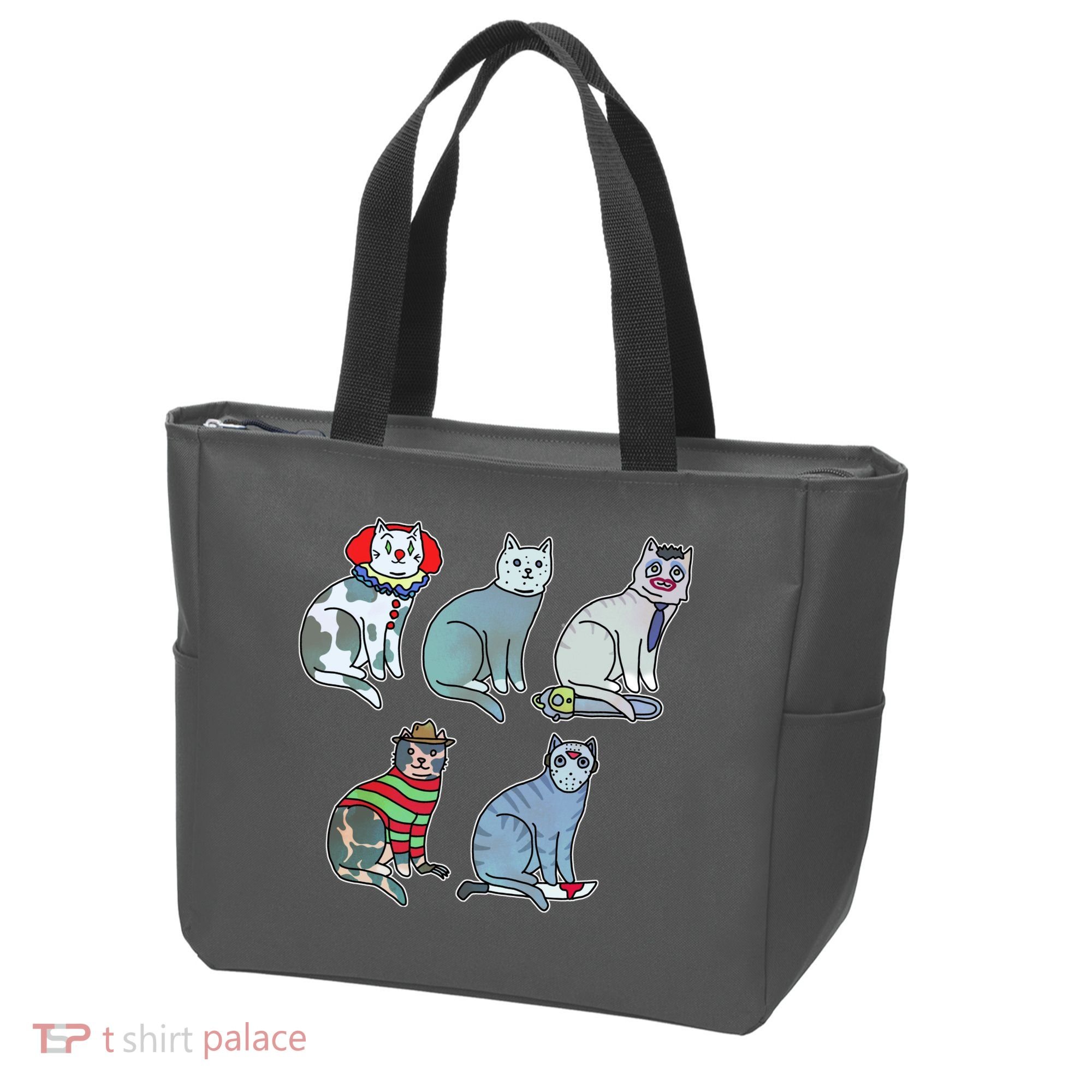 Horror Movie Cats Tote Bag