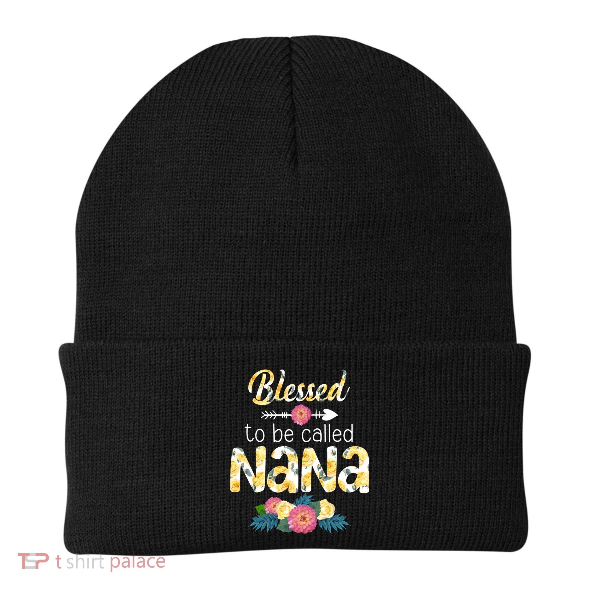 Happy MotherS Day Blessed To Be Called Nana Flower Women Beanie