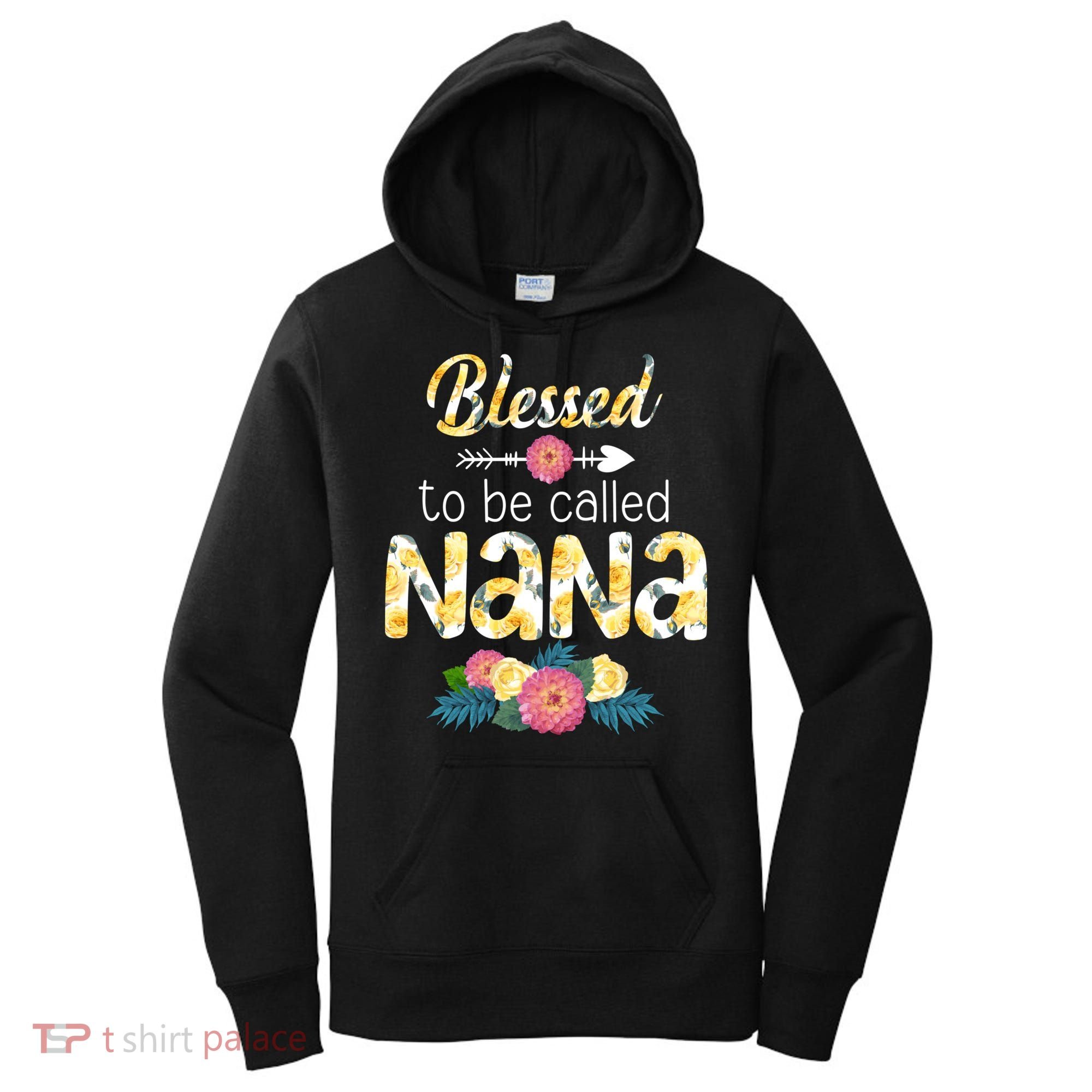 Happy MotherS Day Blessed To Be Called Nana Flower Women Women's Hoodie