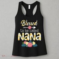 Happy MotherS Day Blessed To Be Called Nana Flower Women Women's Tank Top thumb 3