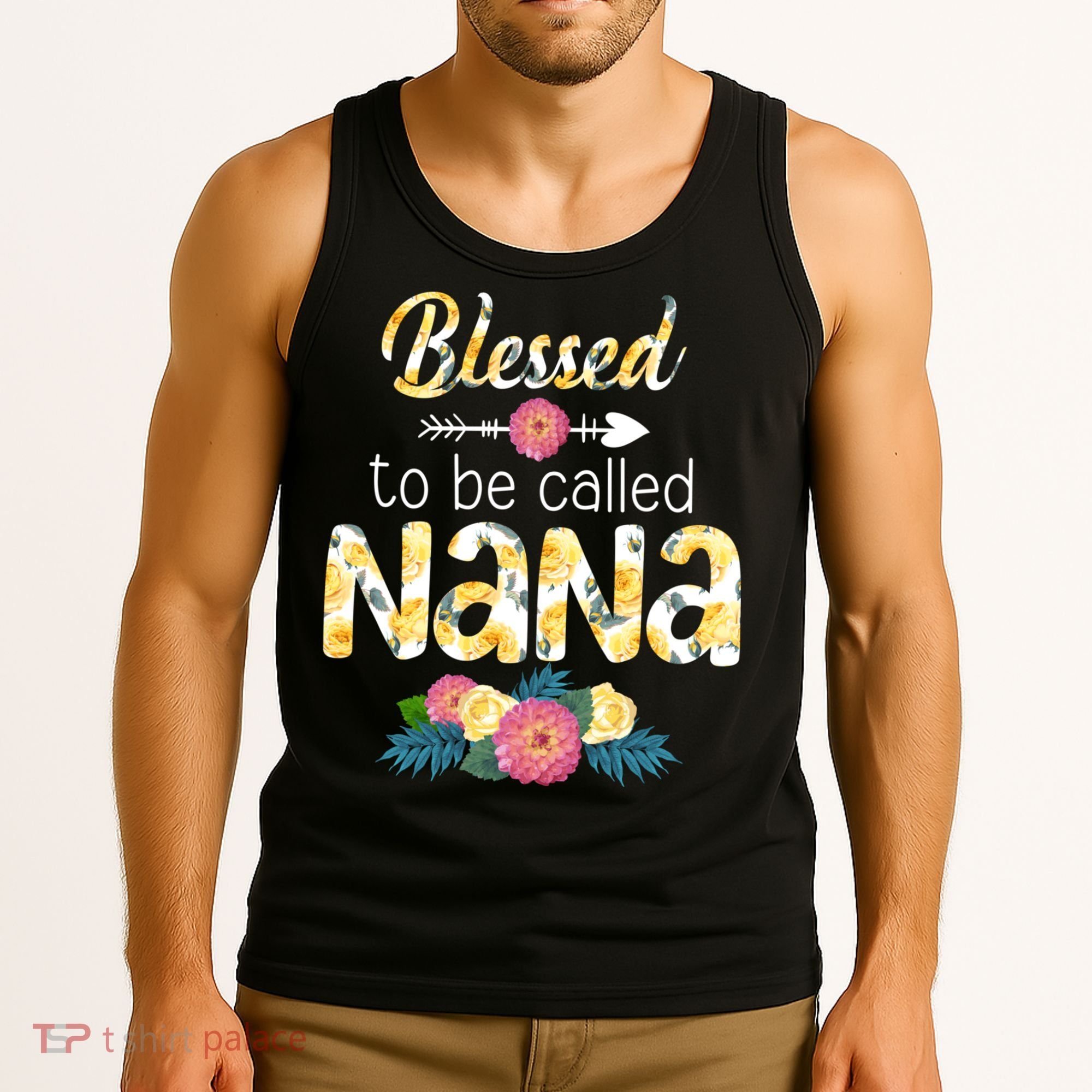 Happy MotherS Day Blessed To Be Called Nana Flower Women Tank Top