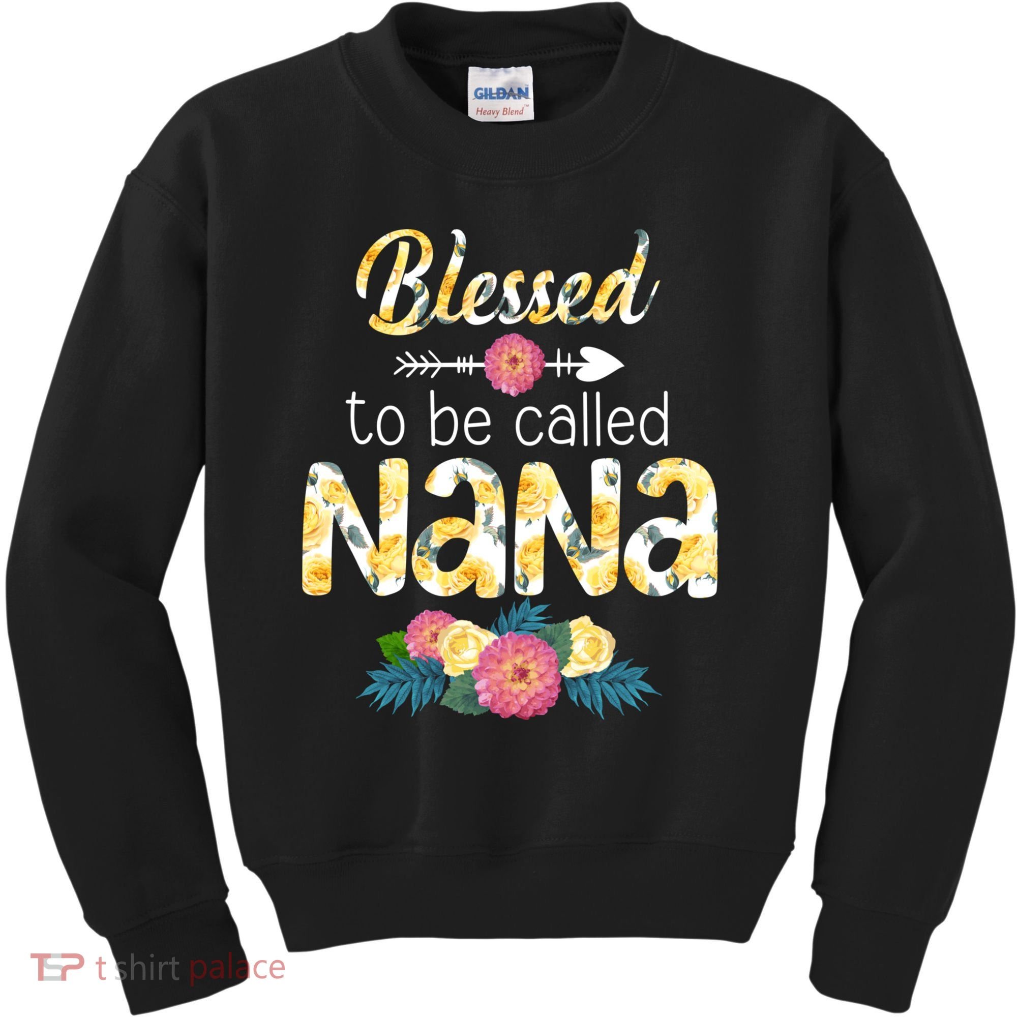 Happy MotherS Day Blessed To Be Called Nana Flower Women Kids Sweatshirt