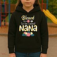 Happy MotherS Day Blessed To Be Called Nana Flower Women Kids Hoodie thumb 3