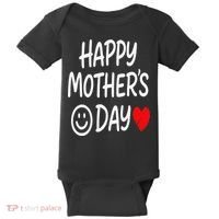 Happy Mothers Day For Baby Saying For Mom Baby Bodysuit thumb 0