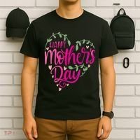 Happy Mother's Day Heart Flower T-Shirt thumb 6