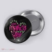 Happy Mother's Day Heart Flower Button thumb 0