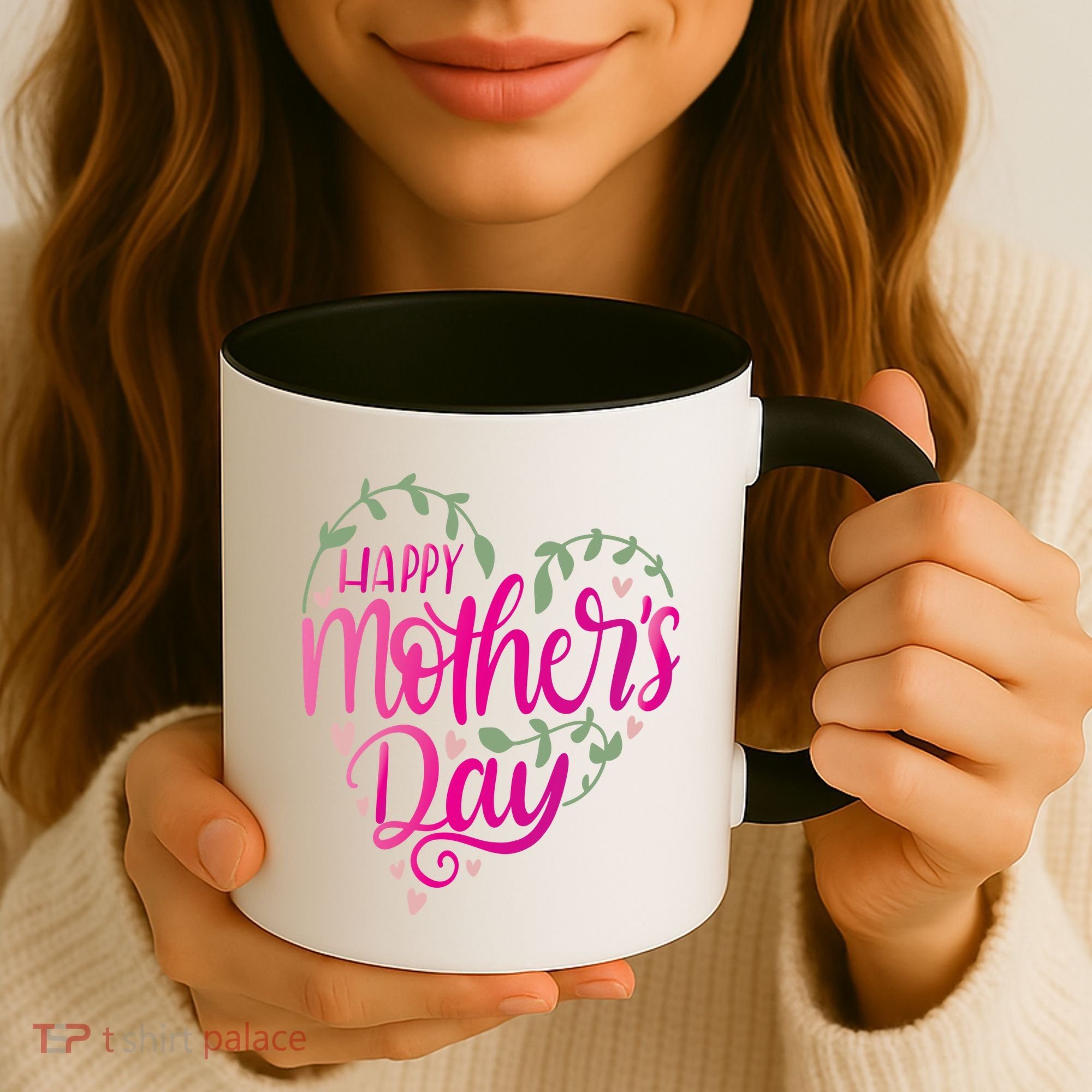 Happy Mother's Day Heart Flower Coffee Mug