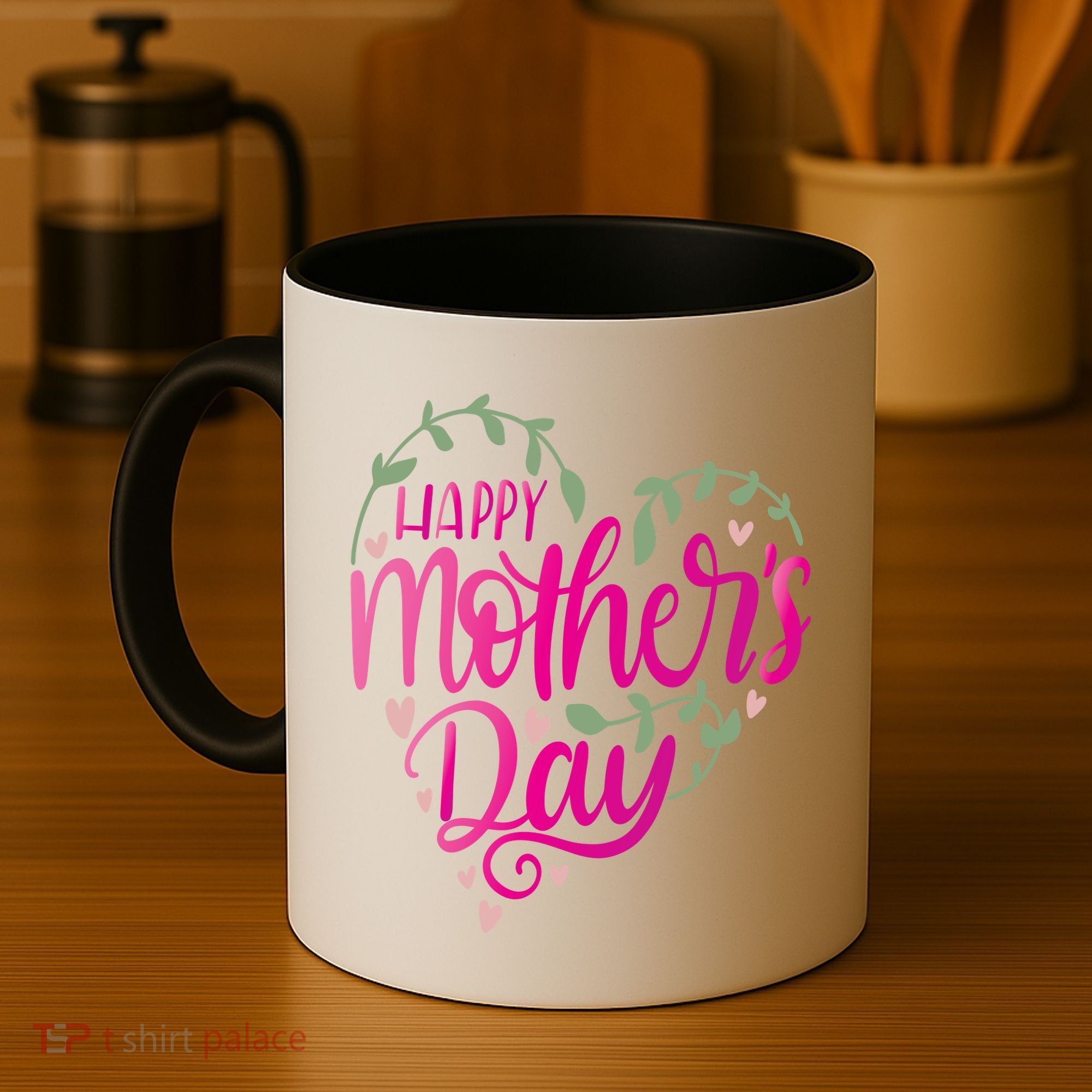 Happy Mother's Day Heart Flower Coffee Mug