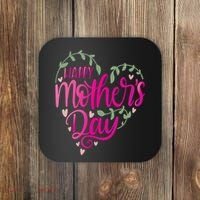 Happy Mother's Day Heart Flower Coaster thumb 0