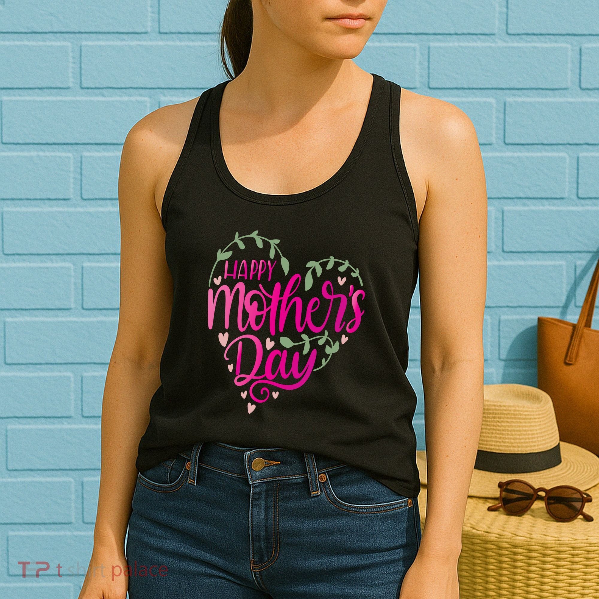Happy Mother's Day Heart Flower Women's Tank Top