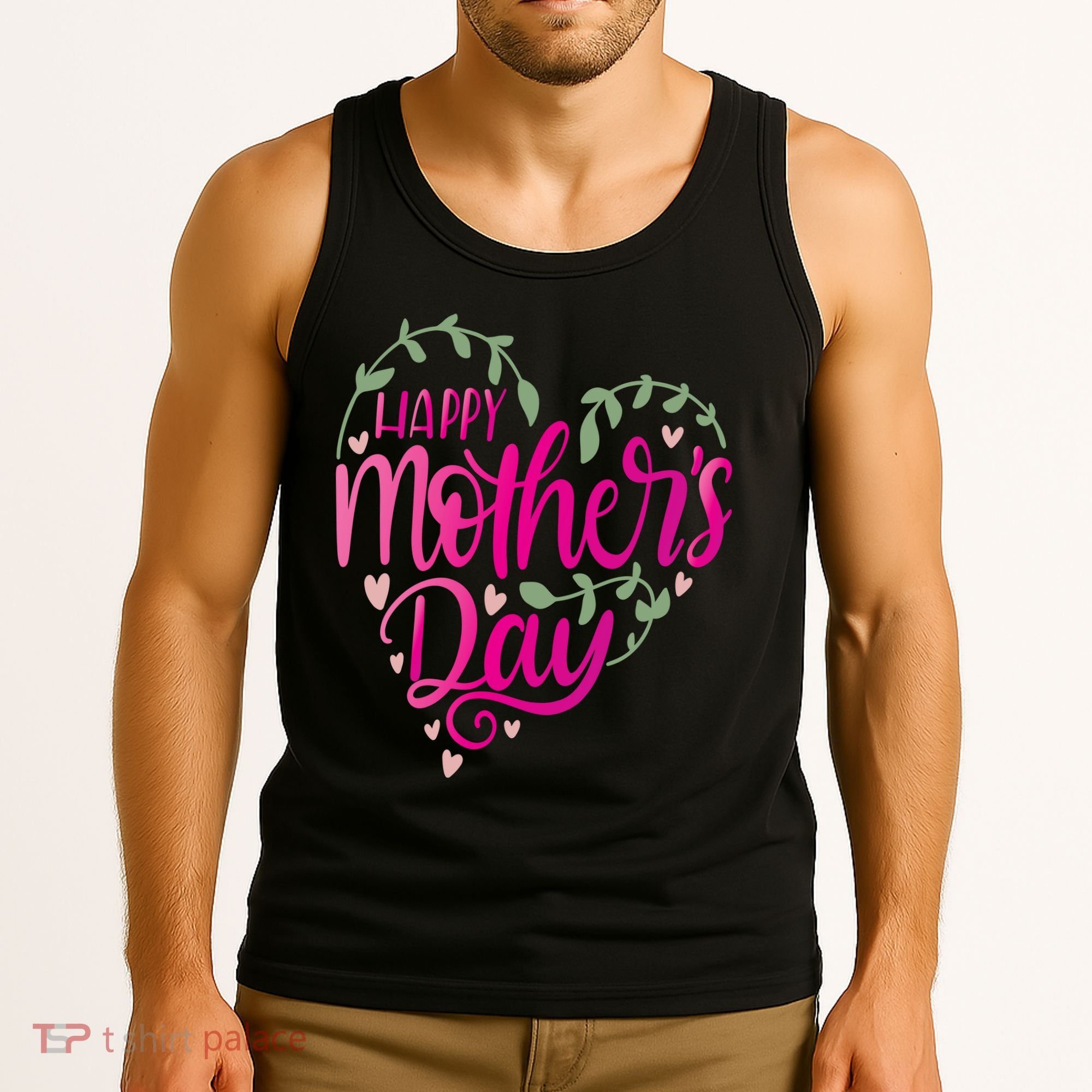 Happy Mother's Day Heart Flower Tank Top