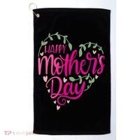 Happy Mother's Day Heart Flower Golf Towel thumb 0