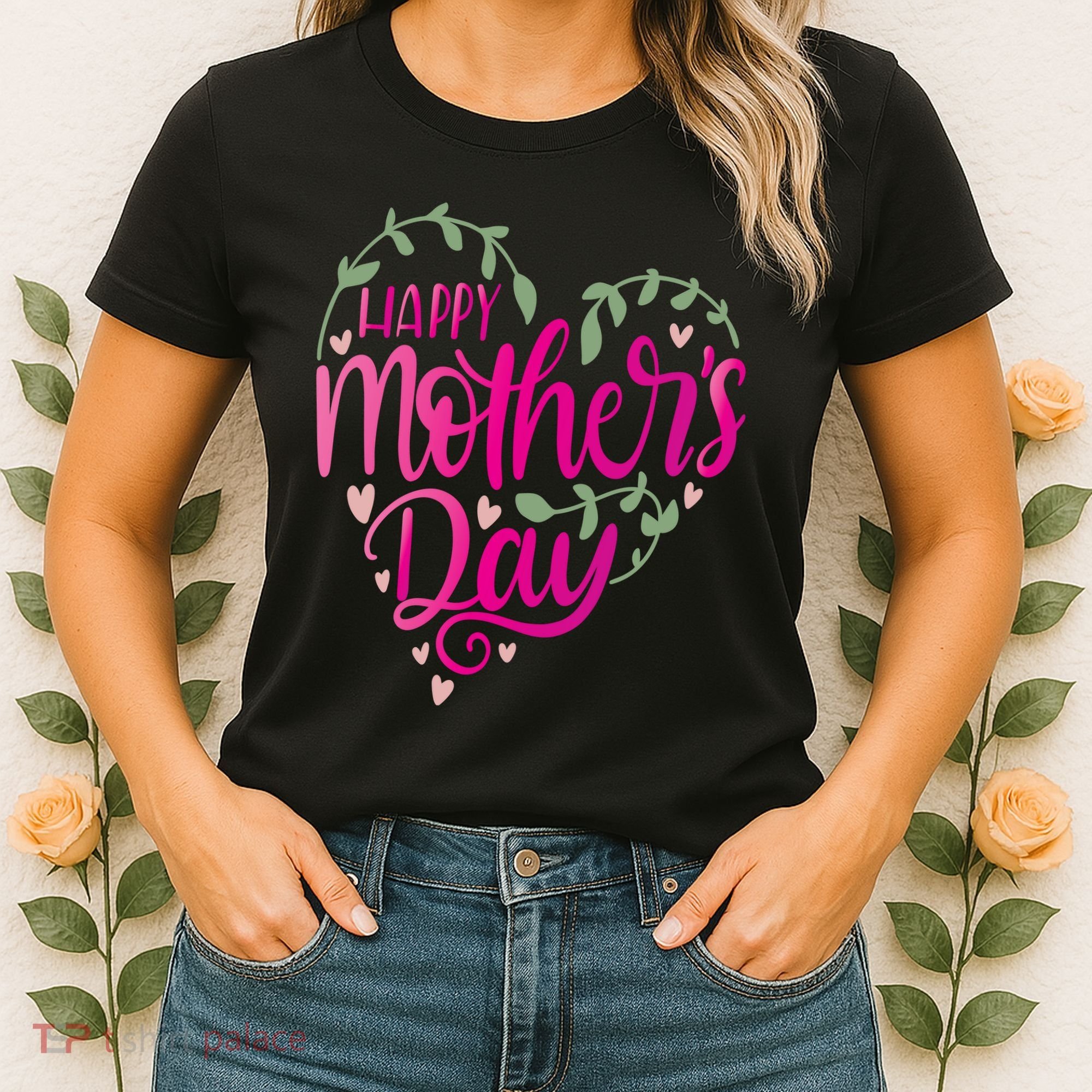 Happy Mother's Day Heart Flower Women's T-Shirt
