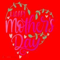 Happy Mother's Day Heart Flower Santa Hat thumb 1