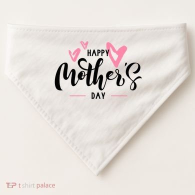 Happy Mothers Day Cute USA-Made Doggie Bandana