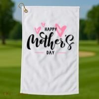 Happy Mothers Day Cute Golf Towel thumb 1