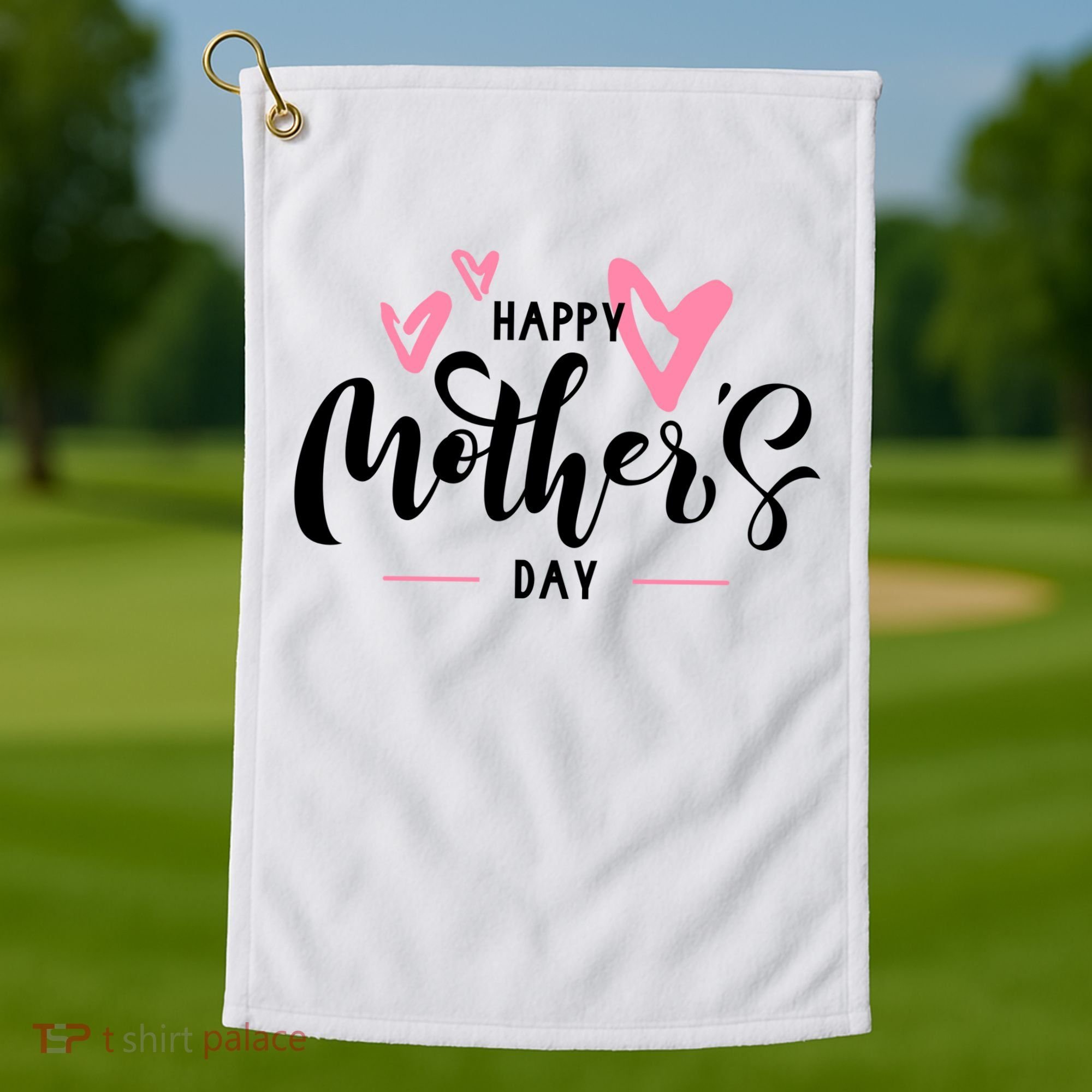 Happy Mothers Day Cute Golf Towel
