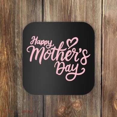 Happy Mothers Day Heart Cute Gift Coaster