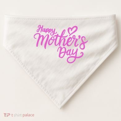 Happy Mothers Day Heart Cute Gift USA-Made Doggie Bandana