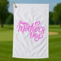 Happy Mothers Day Heart Cute Gift Golf Towel thumb 1