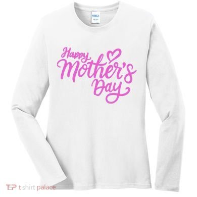 Happy Mothers Day Heart Cute Gift Women's Long Sleeve Shirt