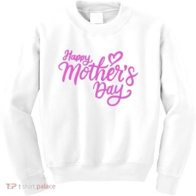 Happy Mothers Day Heart Cute Gift Kids Sweatshirt